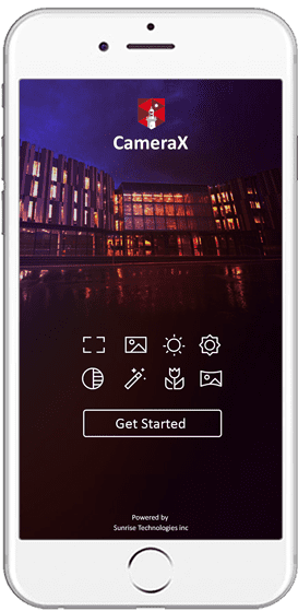 CameraX app screen