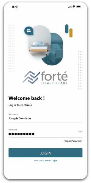 Forte Healthcare app screen