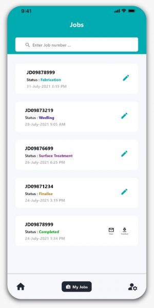WeldPro app screen