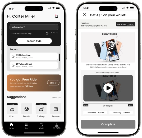 AdCab Ride-Share App